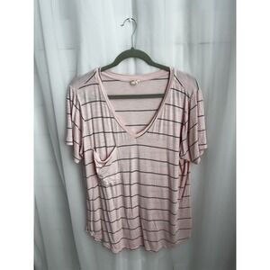 Mote Striped‎ V Neck  Tshirt XL